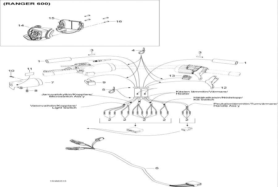 Snowmobile   - Steering Harness -    