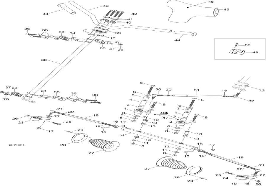 Snow mobile lynx  - Steering System,������� ������� System