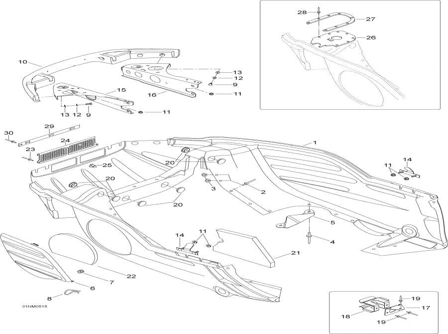 Snowmobiles lynx  -  ,Bottom Pan