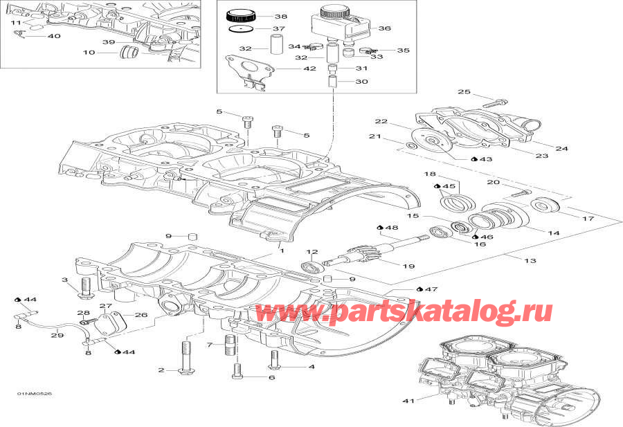 Snow mobile �����  - Crankcase - ������ ���������