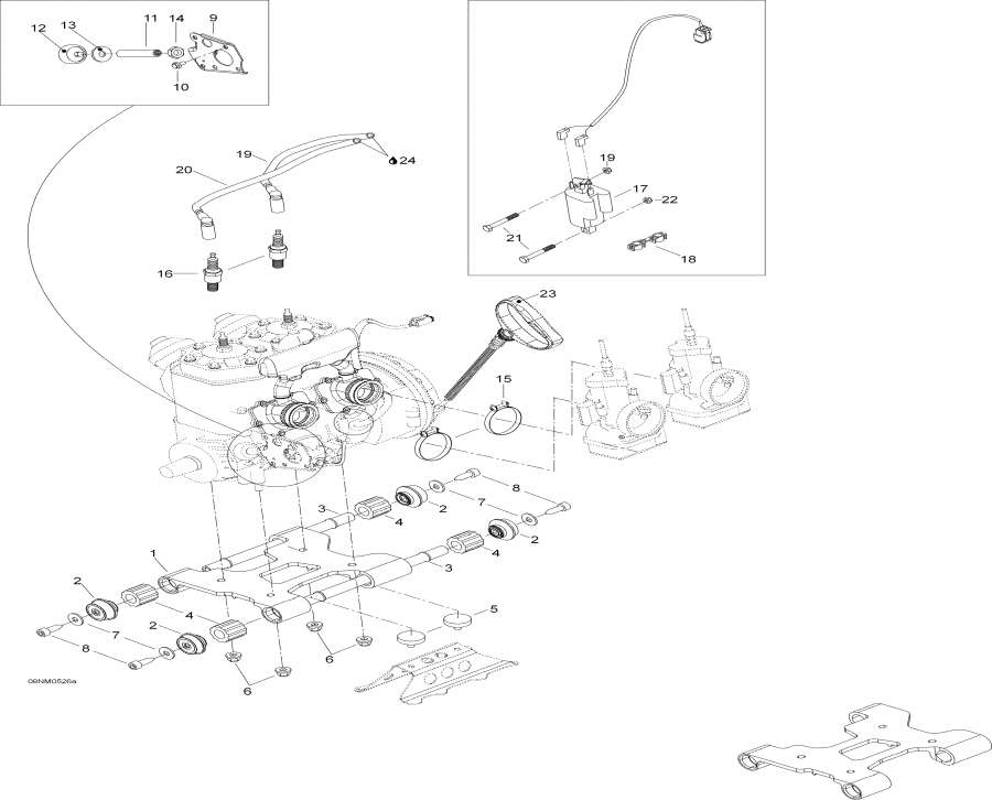 Snowmobiles Lynx  - Engine And Engine Support / ��������� � ��������� S����port