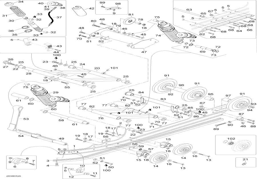 ��������� Lynx  - ������ �������� / Rear Suspension
