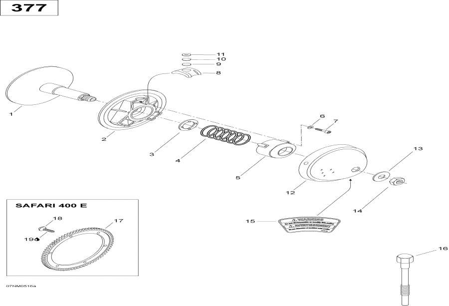 Snowmobiles lynx  - Drive Pulley, 400e