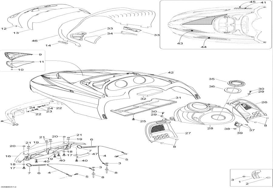 Snowmobiles �����  - Windshield And Console - �������� ������ � Console