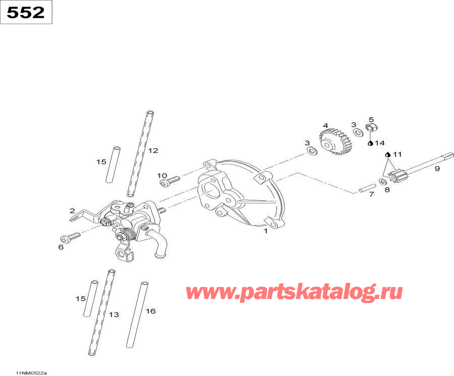 Snowmobiles lynx  - Oilpump, 552 - Oil, 552