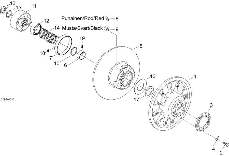 Snowmobile lynx  - Driven Pulley /  