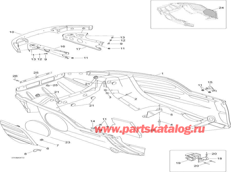 Snowmobile lynx  -   - Bottom Pan