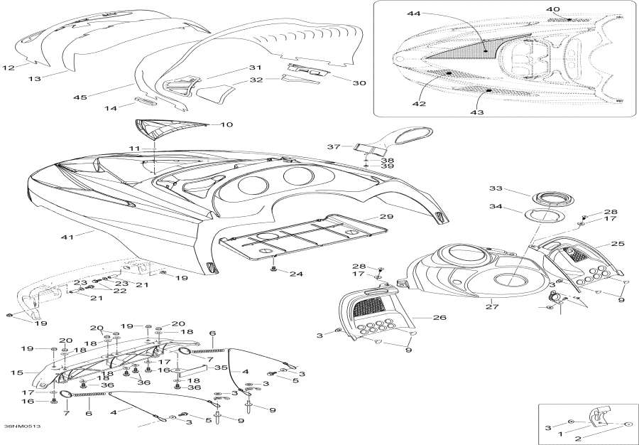 Snowmobile lynx  - Hood - Hood