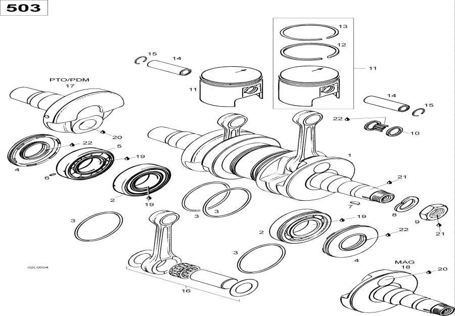 ��������� Lynx  - �������� � ������ - Crankshaft And Pistons