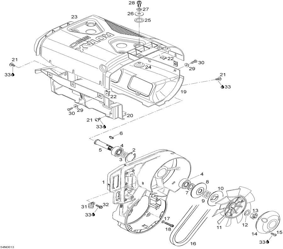 Snow mobile   - Fan And Fan Housing - Fan  Fan 