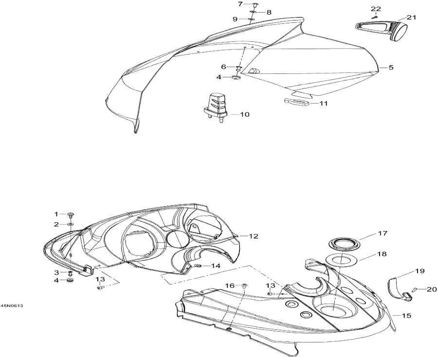 Snowmobile   - Windshiel And Console - Windshiel  Console