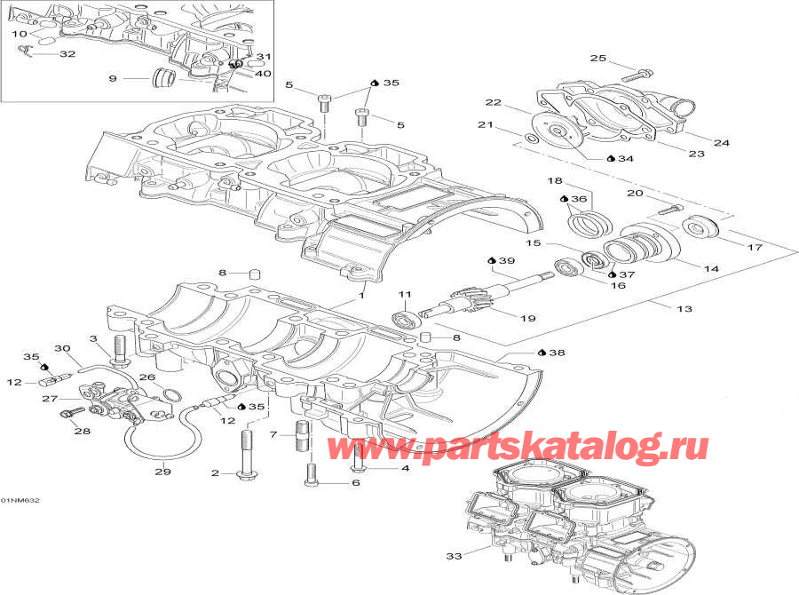 Snow mobile Lynx  - Crankcase