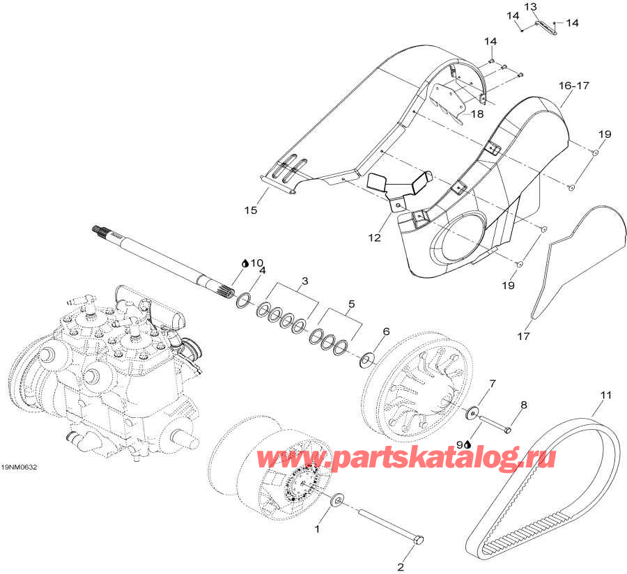 Snowmobiles   -  System - Pulley System