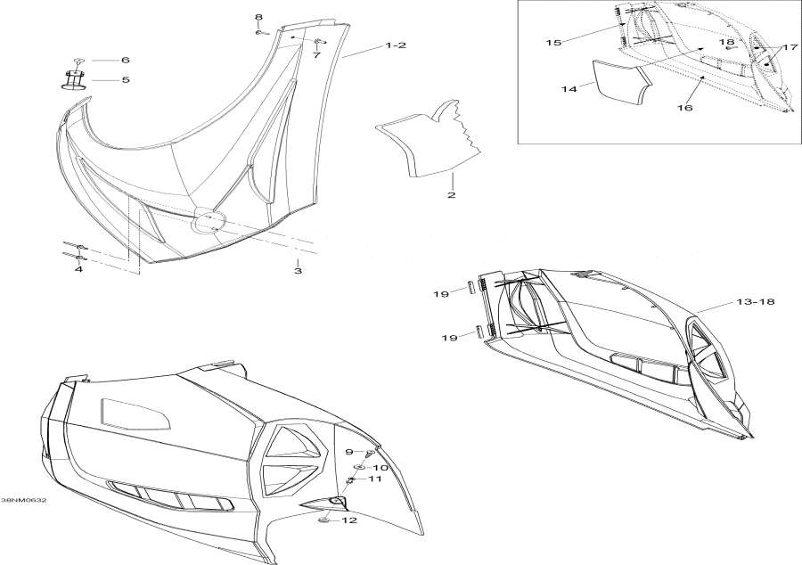 Snowmobiles   - Hood