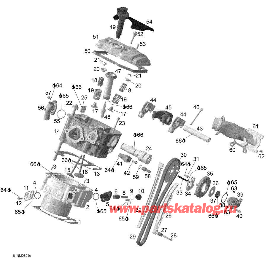 Snowmobile �����  - Cylinterhead Rear
