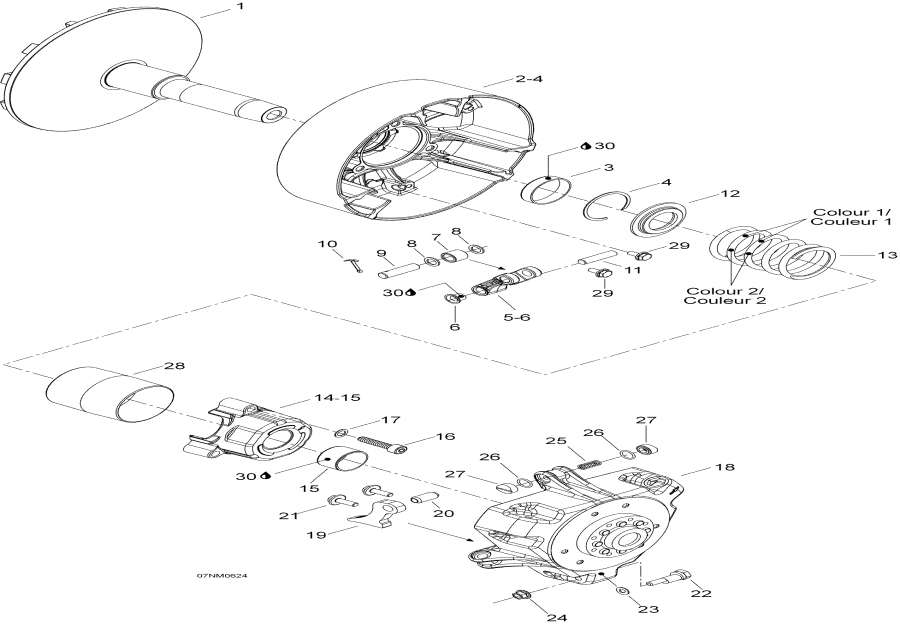 Snowmobile lynx  -  System 2 / Pulley System 2