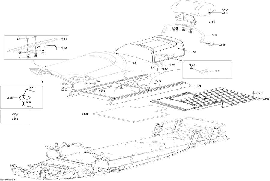 Snow mobile Lynx  -  - Seat