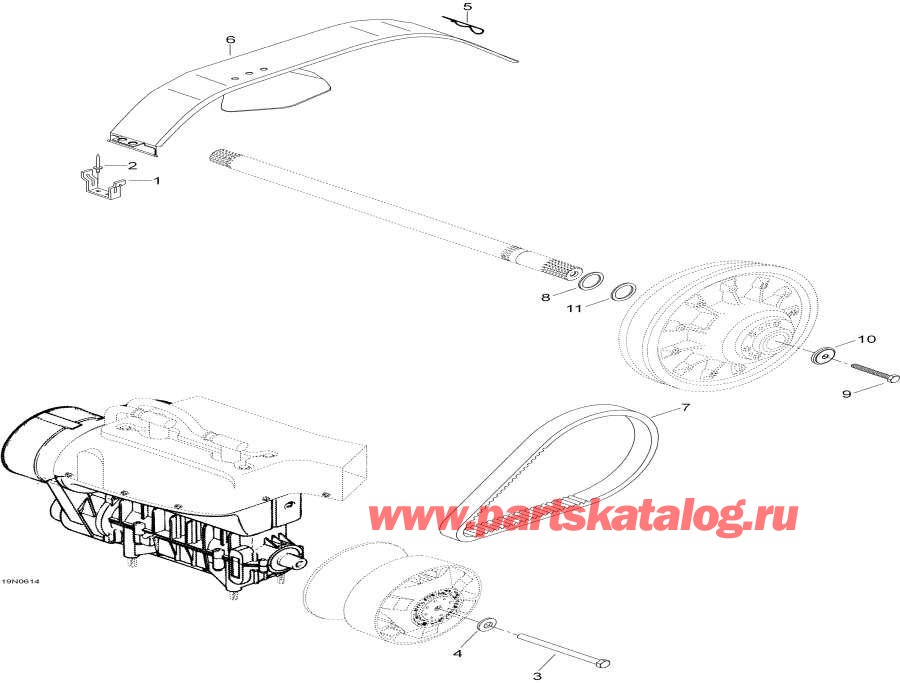 Snowmobile lynx  - Pulley System