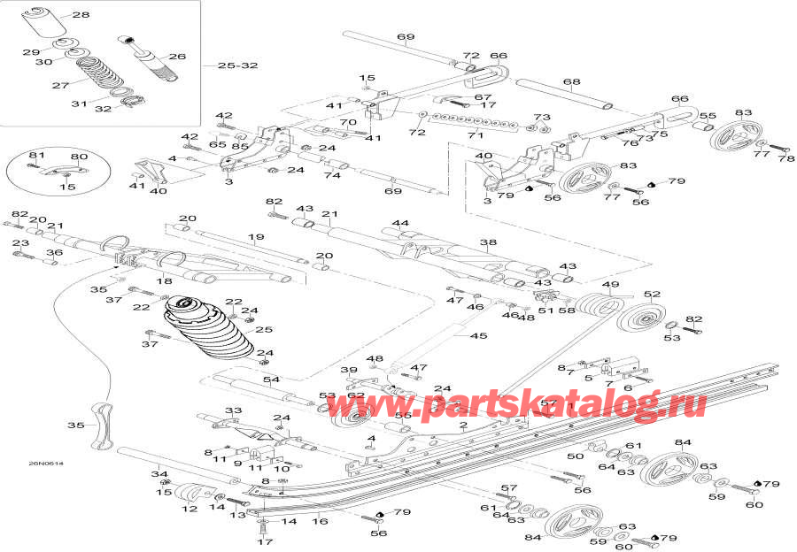 Snow mobile Lynx  - Rear Suspension / ������ ��������