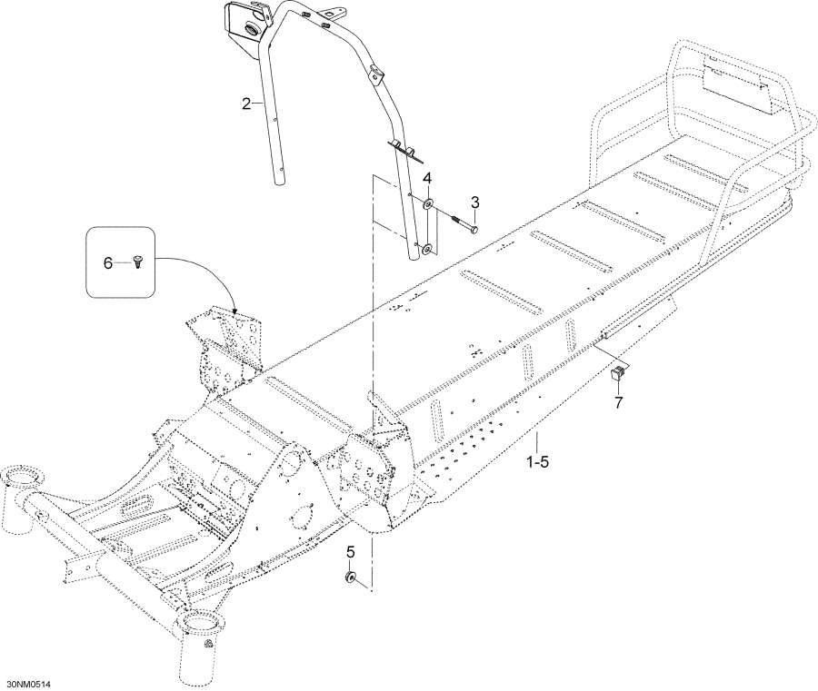 Snow mobile Lynx  - Frame / 