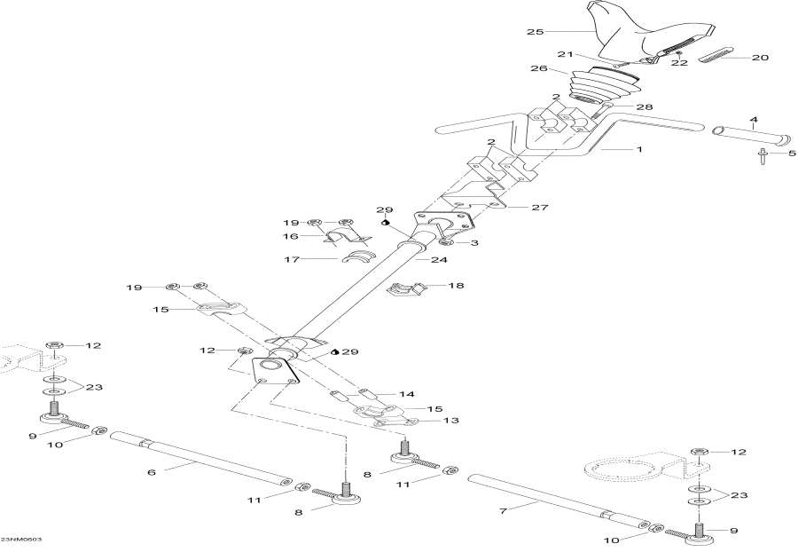 Snow mobile Lynx  - Steering System -   System