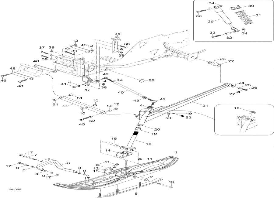 Snow mobile lynx  - Front Suspension And Ski - �������� �������� � ����