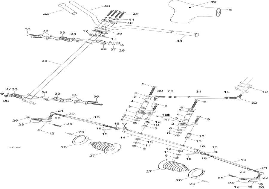 Snow mobile   -   System / Steering System