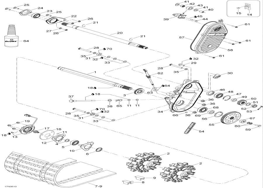 Snow mobile Lynx  - Drive Axle And Track - Drive Axle � Track