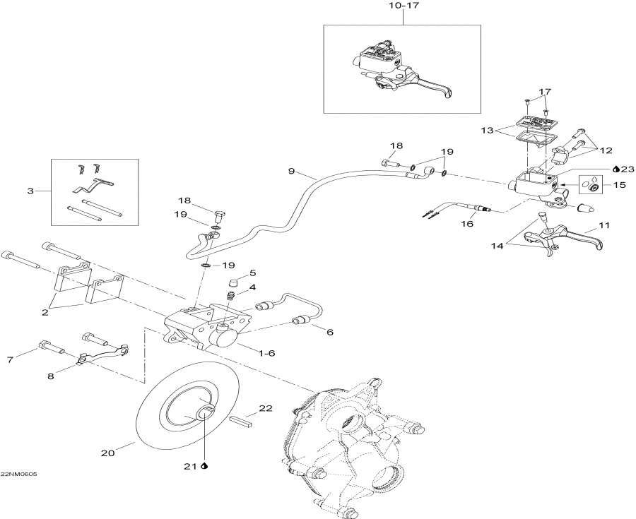 Snowmobiles lynx  - Brake,