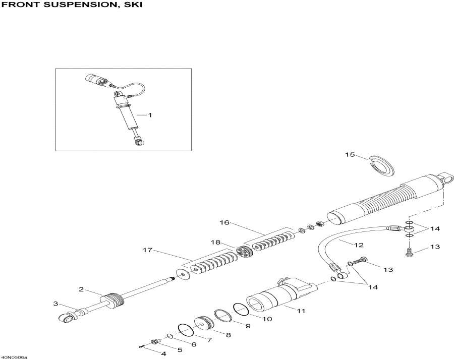 Snowmobile lynx  - Take Apart Shock, Ski / Take Apart Shock, Ski