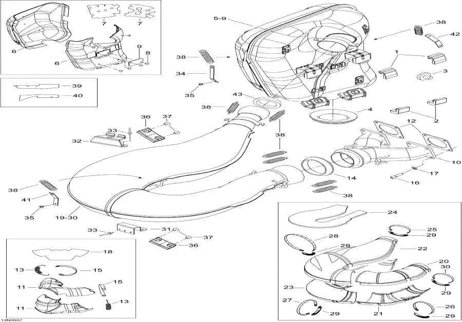 Snow mobile   -   / Exhaust System