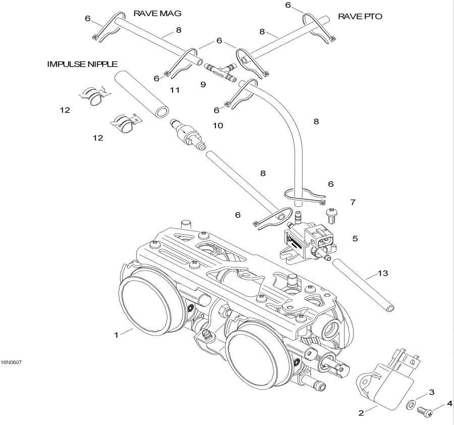 Snowmobile Lynx  - �������� ���� - Throttle Body