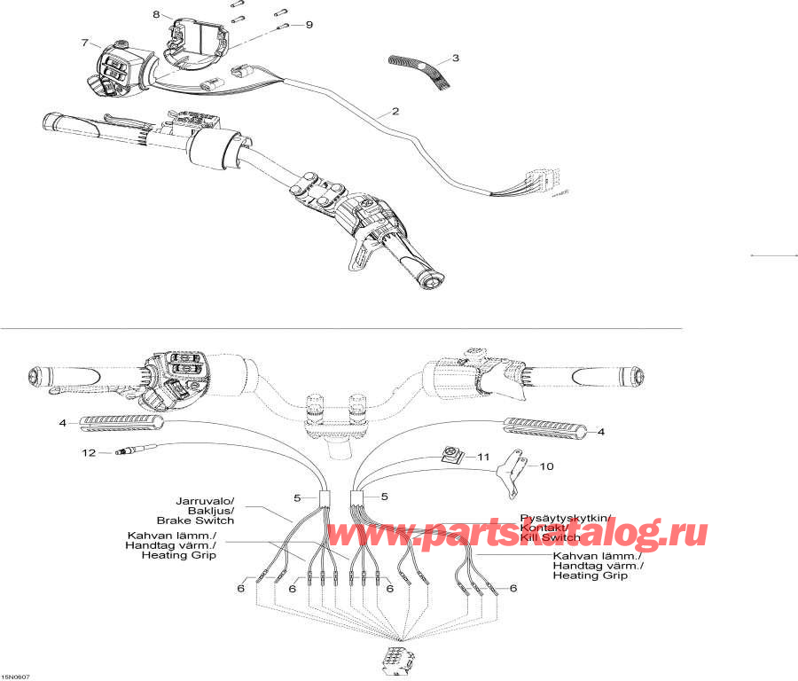 Snowmobile Lynx  - Steering Harness -    