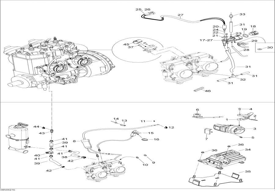 Snowmobile Lynx  -  Handle  Ecm,Throttle Handle And Ecm
