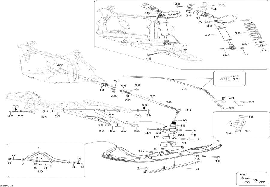 Snowmobiles Lynx  - Front Suspension And Ski