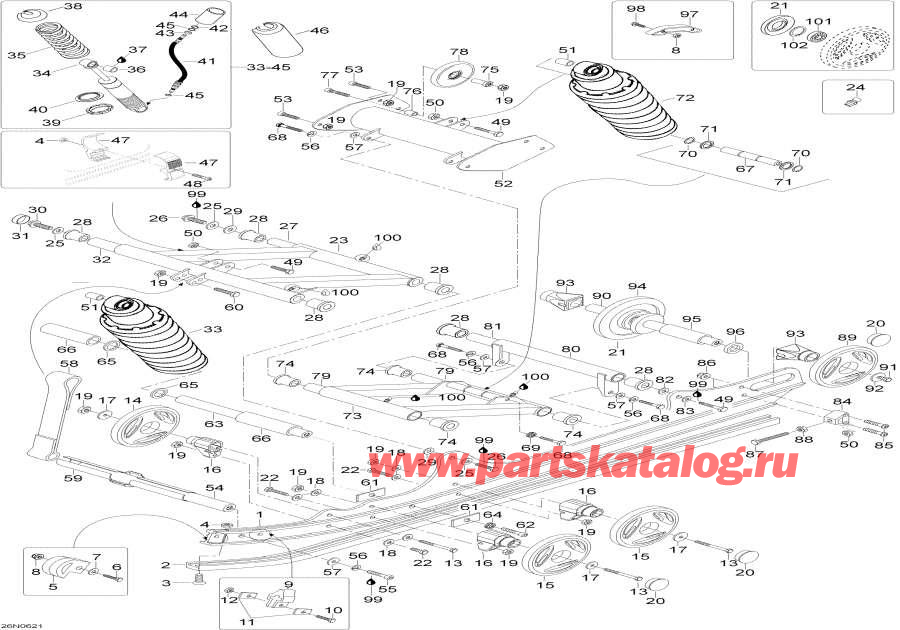Snowmobiles Lynx  - Rear Suspension / ������ ��������