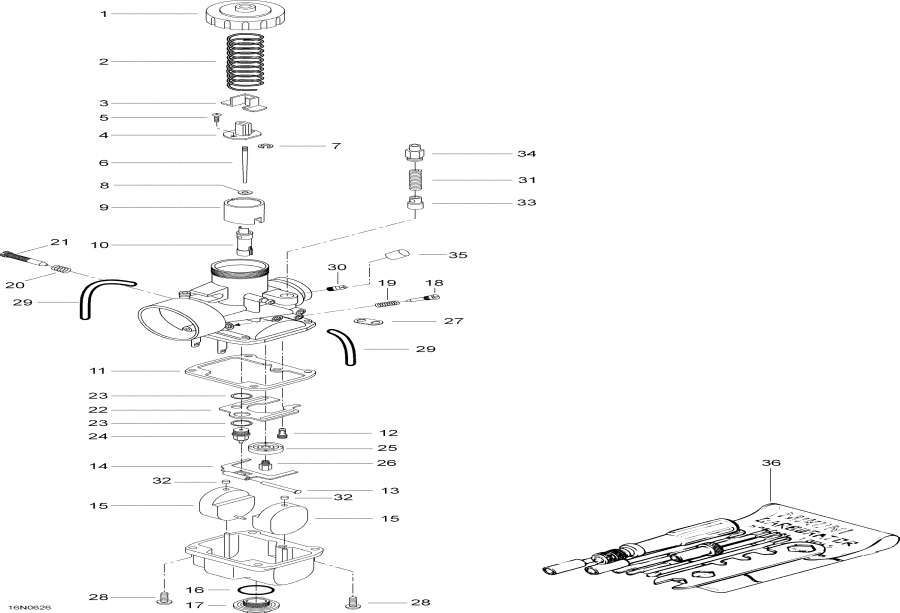 Snowmobile lynx  - Carburetor / 