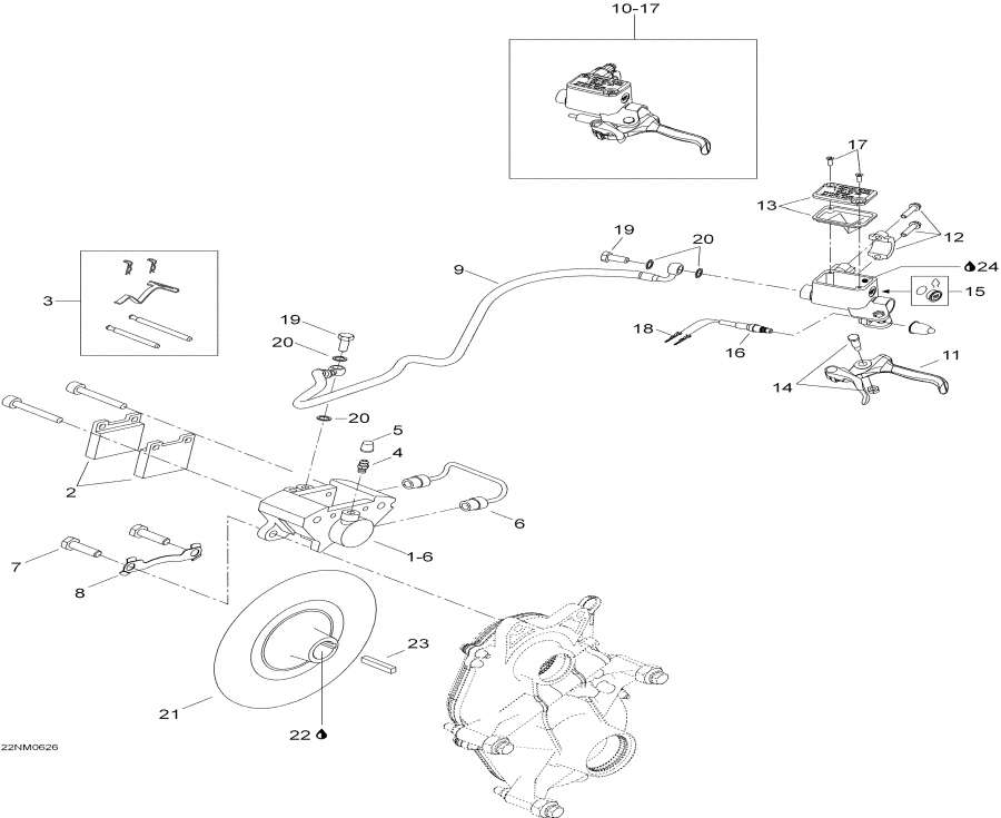 Snow mobile lynx  - Brake