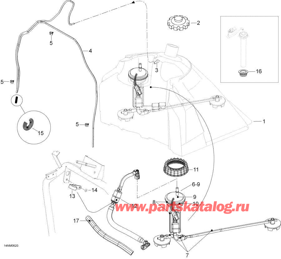 Snowmobiles lynx  - Fuel System