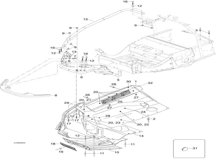 Snowmobiles lynx  - Bottom Pan -  