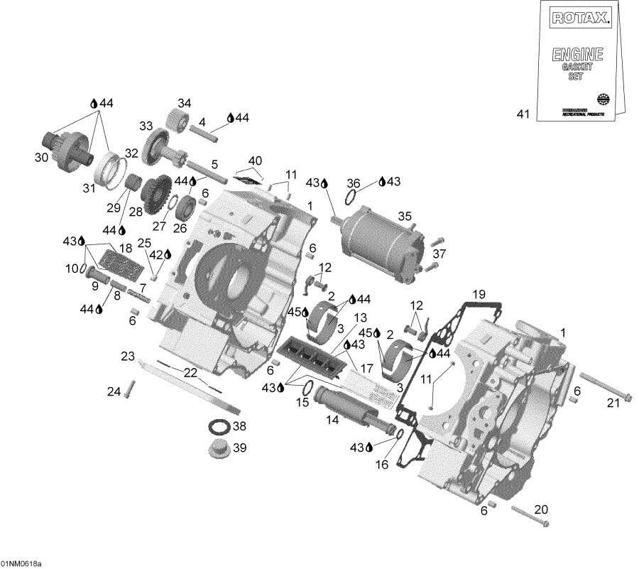 Snow mobile lynx  - Crankcase And Starter /    