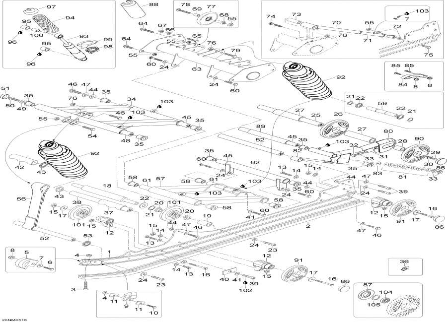 Snow mobile Lynx  -   / Rear Suspension