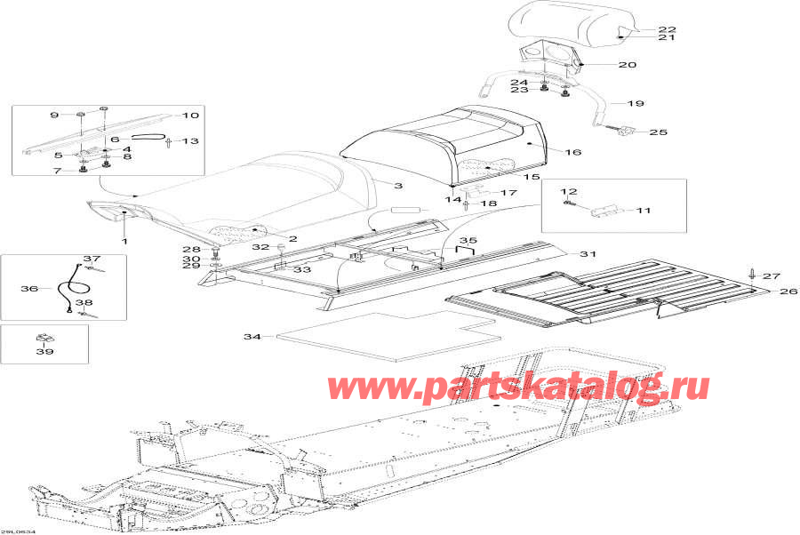 Snowmobile Lynx  - Seat / 