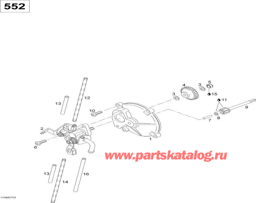 Snowmobile lynx  - Oil Pump - �������� �����