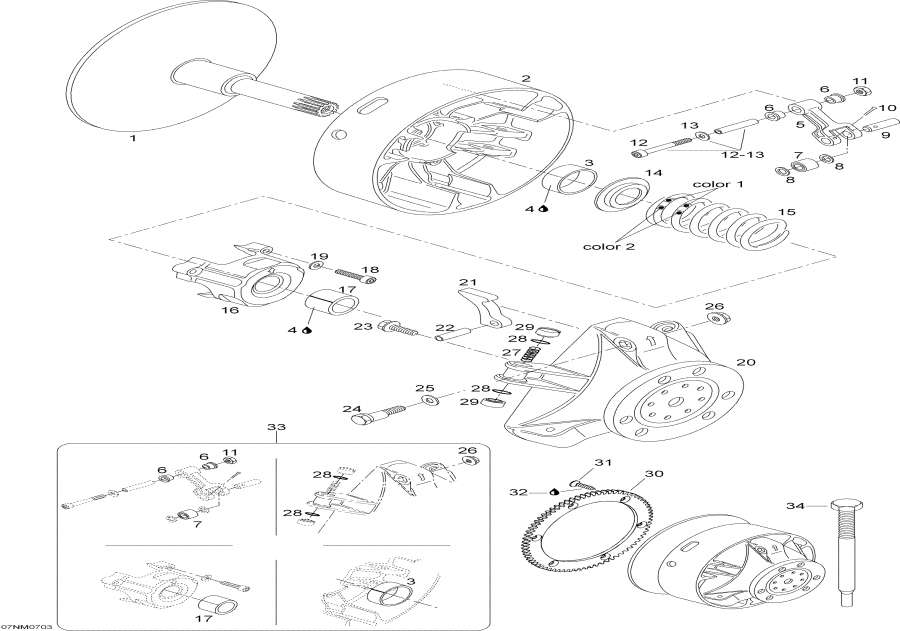 Snowmobiles lynx  -  ,Drive Pulley