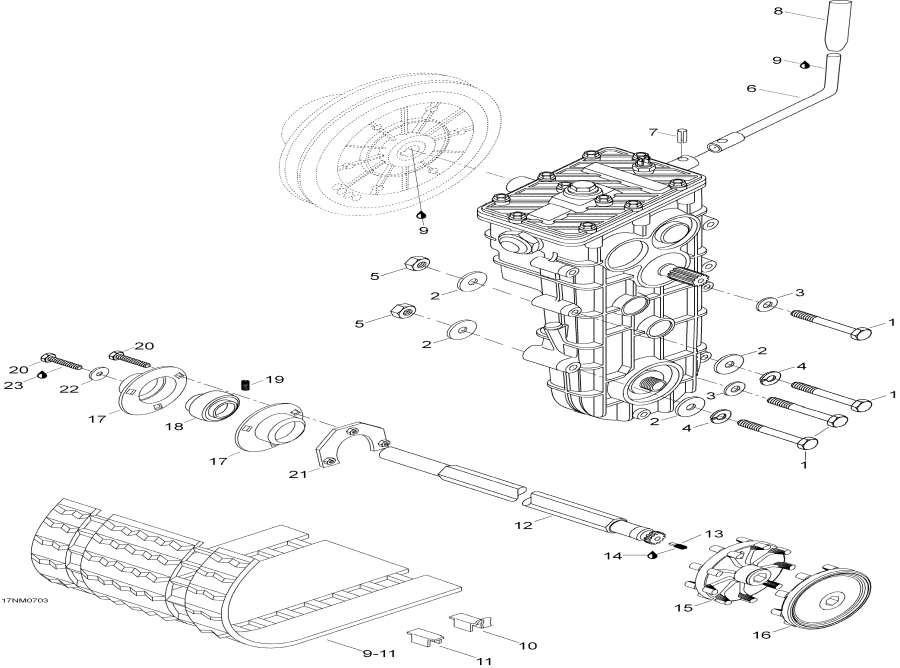 Snowmobiles Lynx  - Track  Drive Axle