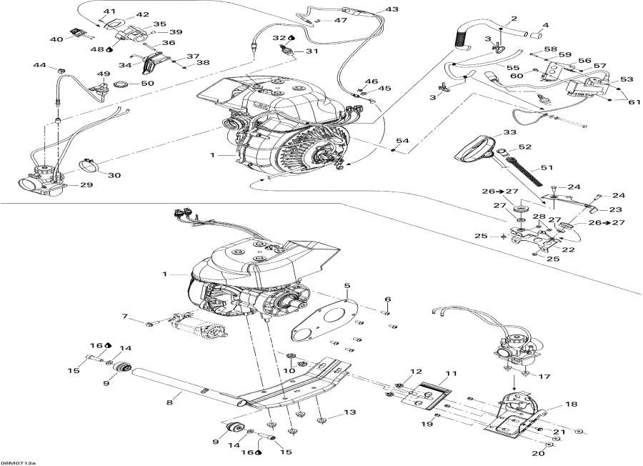 �������� lynx  - Engine And Engine Support 300f - ��������� � ��������� S����port 300f