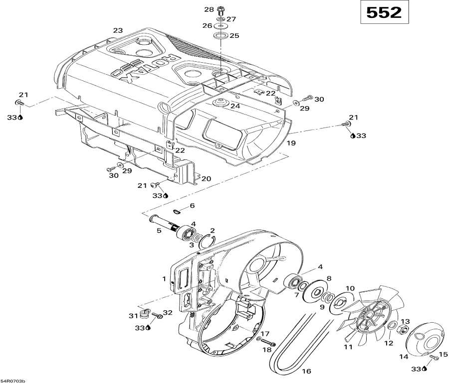 Snow mobile �����  - Fan & ������� Cowls V2b - Fan & Cylinder Cowls V2b