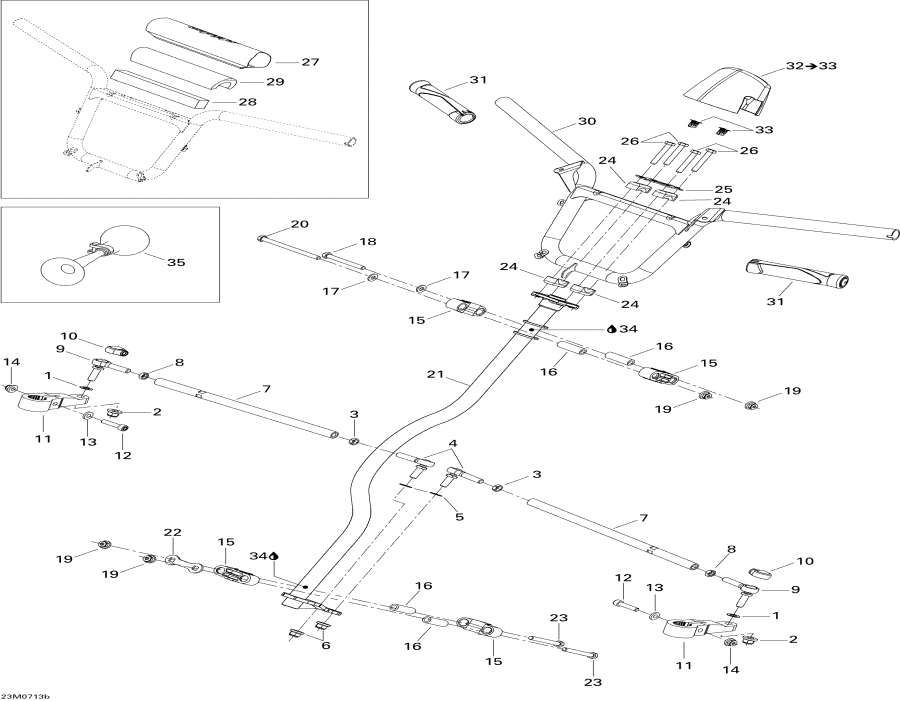 Snowmobile lynx  - Steering System 550f -   System 550f