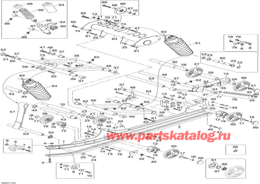 ��������� lynx  - Rear Suspension 550f - ������ �������� 550f